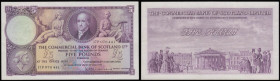 Scotland The Commercial Bank 5 Pounds Edinburgh 3 January 1956 GVF series 17P 076441