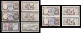 Scotland The Royal Bank of Scotland 10 Pounds brown coat of arms bottom centre 19 March 1969 EF, brown coat of arms right 1.3.1974 EF, 5.1.1983 GVF, 4...