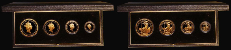 Britannia Gold Proof Set 1987 Four coin set FDC cased as issued with certificate