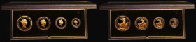 Britannia Gold Proof Set 1987 Four coin set FDC cased as issued with certificate
