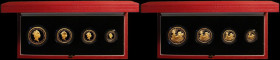 Britannia Gold Proof Set 1997 a 4-coin set comprising &pound;100 1997 Gold One Ounce, &pound;50 1997 Gold Half Ounce, &pound;25 1997 Gold Quarter Ounc...