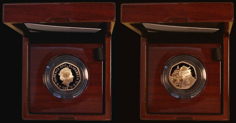 Fifty Pence 2019 Paddington - At St. Paul's S.H76 Gold Proof FDC in the Royal Mi...