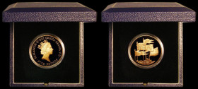 Five Pound Crown 1996 Queen Elizabeth II 70th Birthday Gold Proof S.L3 a slight hint of toning on the obverse by the rim otherwise FDC in the Royal Mi...
