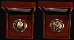 Five Pound Crown 2023 King Charles III 75th Birthday Gold Proof, a new reverse design featuring the Crowned CRIII monogram and central 75 with oak lea...