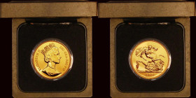 Five Pounds Gold 1988U S.SE5, Marsh F.53, Lustrous UNC, the obverse with a few minor hairlines, in the Royal Mint box of issue with certificate