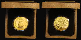 Five Pounds Gold 1989 500th Anniversary of the First Gold Sovereign S.SE6A, Marsh F55 BU in the Royal Mint box of issue with certificate