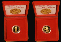Half Sovereign 1980 Gold Proof S.SB1, Marsh 543D, nFDC with light toning, in the Royal Mint box of issue with certificate