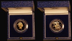 Half Sovereign 1987 Gold Proof S.SB2, Marsh 544F, FDC in the Royal Mint box of issue with certificate