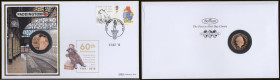 Numismatic Cover 2019 Paddington 60th Anniversary comprising Fifty Pence 2018 Paddington at The Palace Gold Proof S.H59 FDC and First Class Paddington...