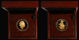 One Hundred Pounds 2018 Queen's Beasts - The Black Bull of Clarence One Ounce Gold Proof S.QBCGB4 FDC in the Royal Mint box of issue with certificate ...
