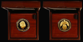 One Hundred Pounds 2019 Queen's Beasts - The Falcon of The Plantagenets One Ounce Gold Proof S.QBCGB5 FDC in the Royal Mint box of issue with certific...