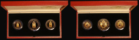 United Kingdom 1989 3-coin Sovereign Collection, 500th Anniversary of the First Gold Sovereign, Gold Two Pounds, Sovereign and Half Sovereign, S.PGS11...