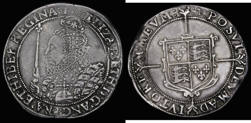Crown Elizabeth I Seventh issue, S.2582, mintmark 1 (1601), 29.27 grammes, the o...