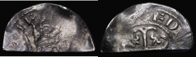 Cut Halfpenny Edward the Confessor (1042-1066) S.1182, North 828, moneyer Aelfwine, VF with a chip at the top of the obverse and some surface residue ...