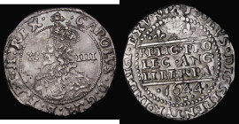 Groat Charles I Oxford Mint S.2985 mintmark Floriated Cross on obverse only, 2 grammes, VF, plugged at 7 o'clock