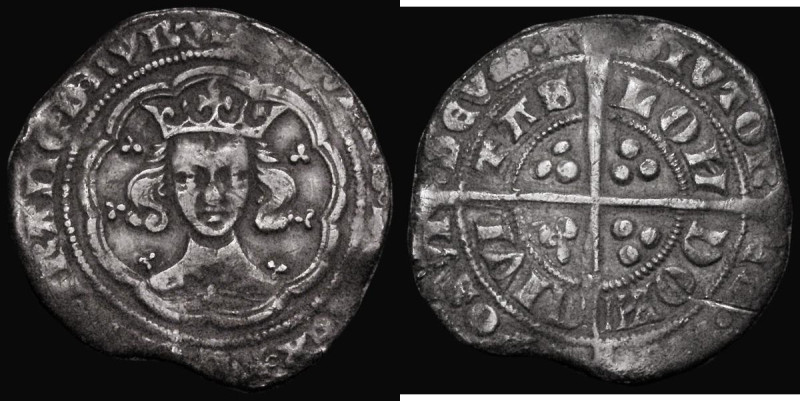 Groat Edward III Pre-Treaty period, London Mint, S.1565, 4.34 grammes, Fine or b...