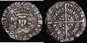 Groat Henry VI Annulet issue, Calais Mint, Annulets at neck, S.1836, 3.67 grammes, NVF with an edge crack at the top to the top of the crown, once lig...