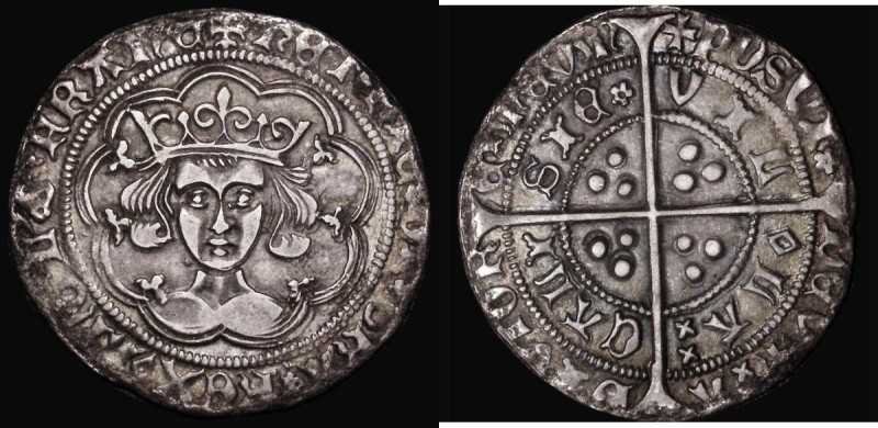 Groat Henry VI Rosette-Mascle issue, Calais Mint, S.1859, 3.57 grammes, VF with ...