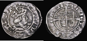 Halfgroat Henry VIII Second Coinage, York Mint, Archbishop Wolsey, TW beside shield, Cardinal's hat below shield, S.2346, mintmark Voided Cross both s...