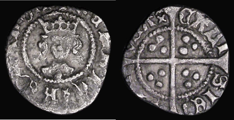 Halfpenny Henry VI Calais Mint, Leaf-Mascle issue, Leaf on breast, S.1896, 0.46 ...
