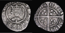 Halfpenny Henry VI Calais Mint, Leaf-Mascle issue, Leaf on breast, S.1896, 0.46 grammes, Fine/Good Fine, struck off-centre