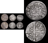Pennies (4) Edward II Durham Mint, Class 15a, Bishop Beaumont, mintmark Lion with Lis, S.1470, 1.32 grammes, Fine, Pennies Edward I (3) London Mint Cl...
