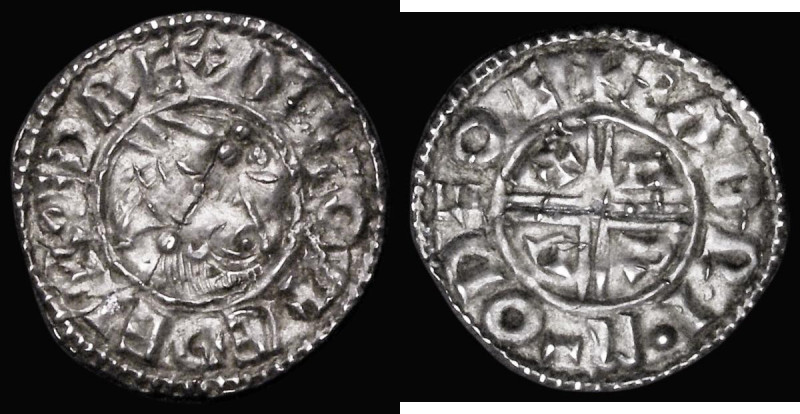 Penny Aethelred II Crux type S.1148, North 770, moneyer Eadwig or Eadwine, Thetf...