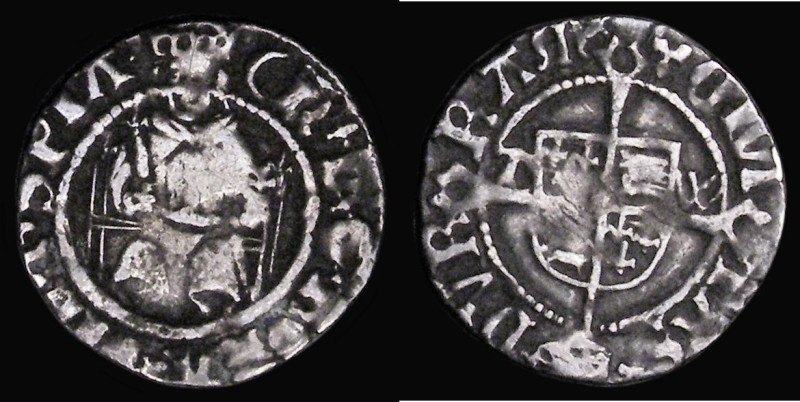 Penny Henry VIII 'Sovereign' type, Second Coinage, Durham Mint, Bishop Wolsey, T...