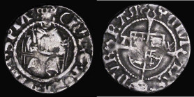 Penny Henry VIII 'Sovereign' type, Second Coinage, Durham Mint, Bishop Wolsey, TW beside shield, Cardinals's hat below, S.2352, mintmark Crescent/Tref...