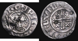 Penny Richard I London Mint, moneyer Ricard, Annulet eyes, S.1347, 1.23 grammes, Fine on an oval flan, the moneyer (R---RD) due to off-centre striking...