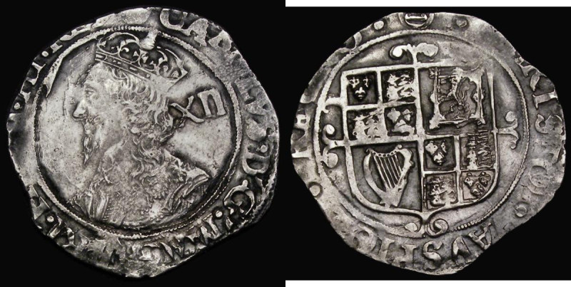 Shilling Charles I Group F, Sixth Large 'Briot' bust. S.2799, mintmark Triangle ...