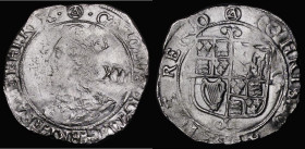 Shilling Charles I Group F, Sixth Large 'Briot' bust. S.2799, mintmark Triangle in circle, 6.12 grammes, Good Fine with grey tone, the obverse with so...