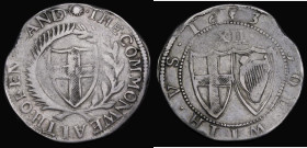 Shilling Commonwealth 1653 ESC 987, Bull 124, Fine, struck on a slightly irregular flan, the design bold with some small weak areas