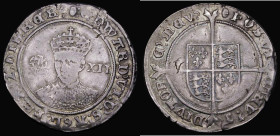 Shilling Edward VI Fine Silver Issue S.2482, 5.89 grammes, mintmark Tun, portrait VG, legends Fine, the reverse with some flan stress marks