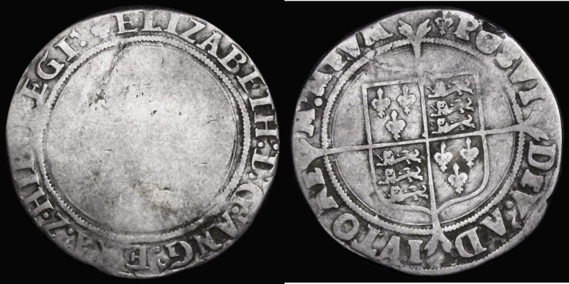 Shilling Elizabeth I First issue (1559-1560) S.2548, mintmark Lis, 5.61 grammes,...