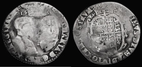 Shilling Philip and Mary 1555 English Titles only, with mark of value, S.2501, 5.11 grammes, NVG/VG with some scratches and peck marks