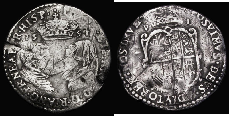 Sixpence Philip and Mary 1554 S.2505, 2.70 grammes, Near Fine for wear with many...