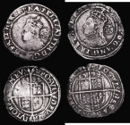 Sixpences Elizabeth I (2) 1572 Fourth Issue, Intermediate Bust 4B, S.2562. Mintmark Ermine, 3.03 grammes, About Fine, 1599 Sixth Issue Bust 6C, S.2578...