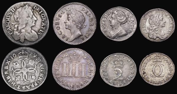Maundy Odds (4) Fourpences (2) 1679 ESC 1851, Bull 630, VG or slightly better, 1...
