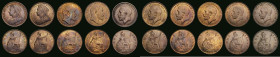 Pennies (10) 1895 Freeman 141 dies 1+B, AU/GEF, 1896 Freeman 143 dies 1+B, UNC with good subdued lustre, 1903 Freeman 158 dies 1+B, UNC/AU attractivel...