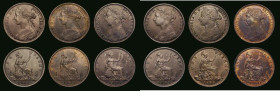 Pennies (6) 1861 Freeman 33 dies 6+G,Near VF, 1873 Freeman 64 dies 6+G, VF, 1875 Freeman 82 dies 8+J, Good Fine with scratches, 1879 Freeman 97 dies 9...