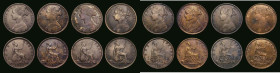 Pennies (8) 1865 Freeman 50 dies 6+G, Good Fine, 1867 Freeman 53 dies 6+G Good Fine for wear, with some surface damage to both sides, 1870 Freeman 60 ...