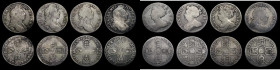 Shillings (8) 1695 VG, 1696 First Bust VG, 1697 First Bust VG, 1698 Plain in angles, Fair, 1705 Plain in angles fair, rare, 1708 Plumes in angles VG, ...