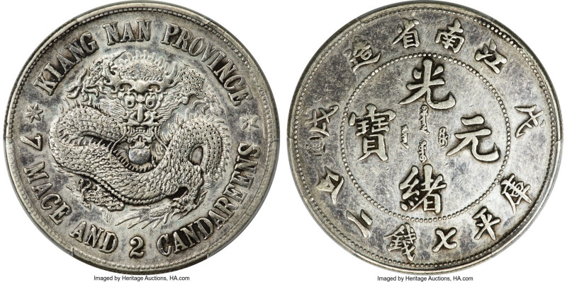 Kiangnan. Kuang-hsü Dollar CD 1898 XF Details (Chop Mark) PCGS, Nanking mint, KM...