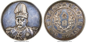 Republic Yuan Shih-kai "Plumed Hat" Dollar Year 3 (1914) XF Details (Polished) PCGS, Tientsin mint, KM-Y322, L&M-858, Kann-642. 39mm. A perennially so...