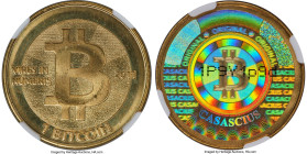 Casascius brass "Casacius" Loaded (Unredeemed) 1 Bitcoin (BTC) 2011 MS65 NGC, Ahonen-pg 89. Total Issued: 6,109. Series 1. Type PF. 28.5mm. Firstbits ...