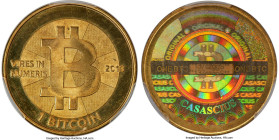 Casascius brass Loaded (Unredeemed) 1 Bitcoin (BTC) 2013 MS67 PCGS, Ahonen-pg 94. Total Issued: 8,352. Series 2. Type PF. 28.5mm. Firstbits 137czggS. ...