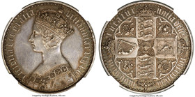 Victoria Proof "Gothic" Crown 1847 PR58 NGC, KM744, S-3883, ESC-2571. UNDECIMO on edge. A highly respectable representation of this pleasing type, rem...