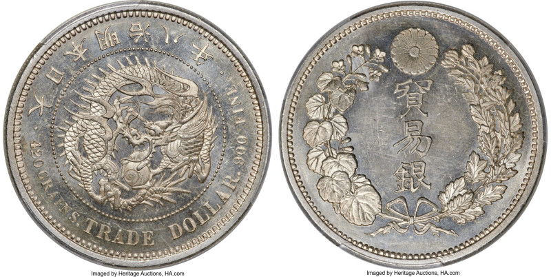 Meiji Trade Dollar Year 8 (1875) MS63+ Prooflike PCGS, Osaka mint, KM-Y14, JNDA ...
