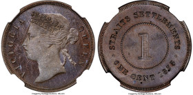 British Colony. Victoria Proof Cent 1875 PR65 S Brown NGC, Calcutta mint, KM9, Prid-166A. An outstanding example from the esteemed Proof series of Vic...